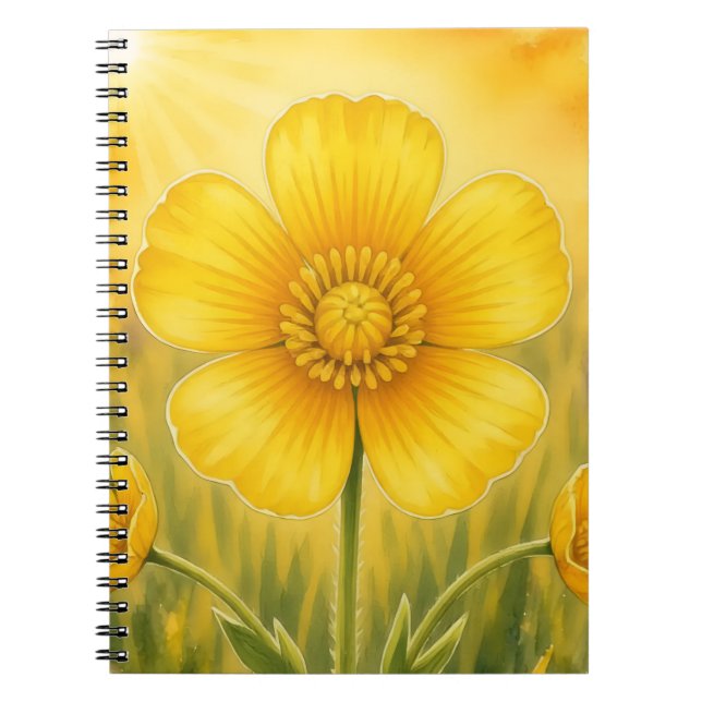 Radiant Petal Series – Buttercup Notebook (Front)
