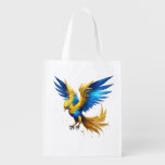 Radiant Phoenix Sky T-Shirt: Blue &amp; Yellow Beauty Grocery Bag