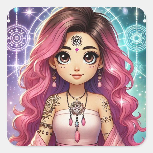 Radiant Pink Dream Aura Sticker Sheet (Front)