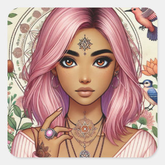 Radiant Pink Dream Aura Sticker Sheet