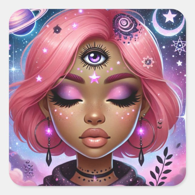 Radiant Pink Dream Aura Sticker Sheet (Front)
