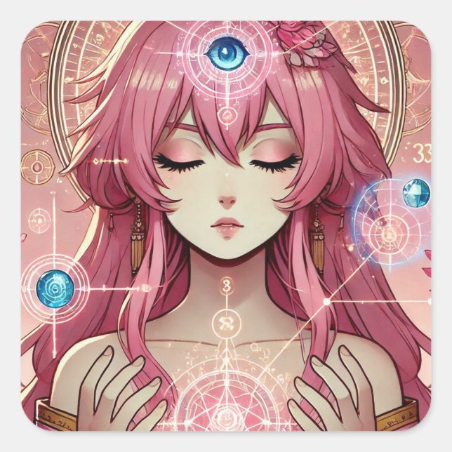 Radiant Pink Dream Aura Sticker Sheet (Front)