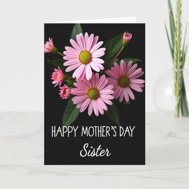 Radiant Pink Floral Mothers Day Card (Front)