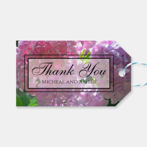 Radiant Pink Hydrangeas pink flowers pink flowers Gift Tags