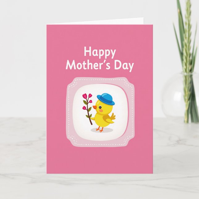 Radiant Pink Mothers Day Card (Front)