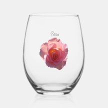 Radiant Pink Tea Rose Personalized