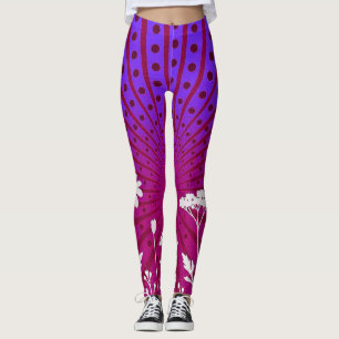  radiant polka dot  silhouette Bloom  Leggings