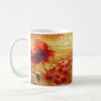 Radiant Poppies Field Classic Coffee Mug by Godsblossom at Zazzle