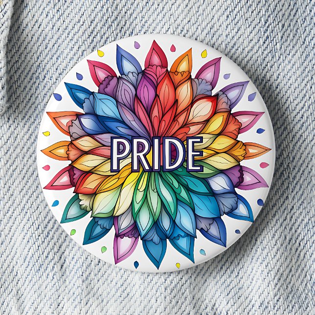 Radiant PRIDE Month Mandala Button (Creator Uploaded)