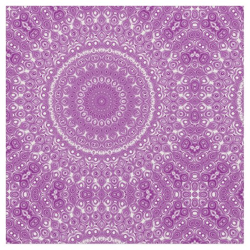 Radiant Purple Geometric Bloom Fabric