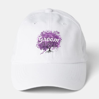Radiant Purple Heart Leaf Tree Wedding Performance Cap