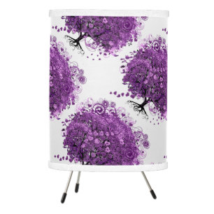 Radiant Purple Heart Leaf Tree Wedding Tripod Lamp