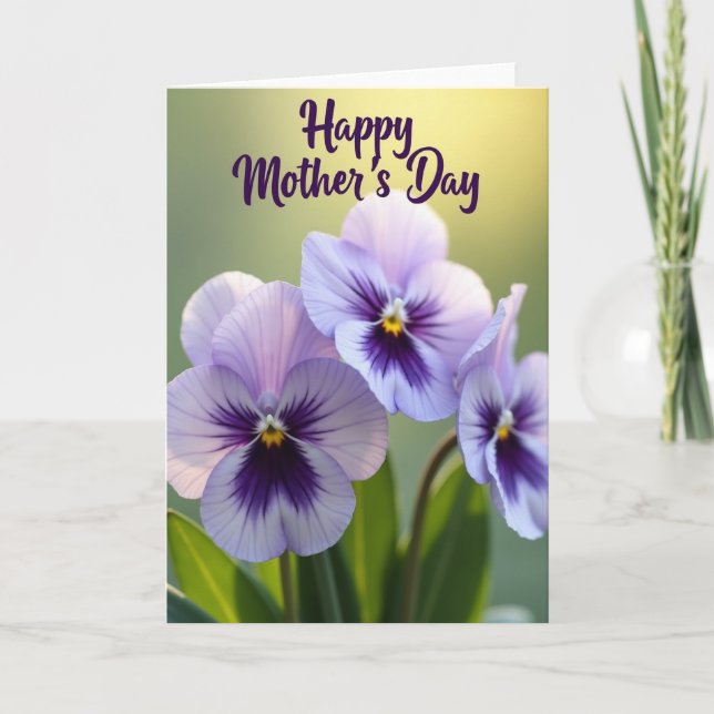 Radiant Purple Mothers Day Card (Front)