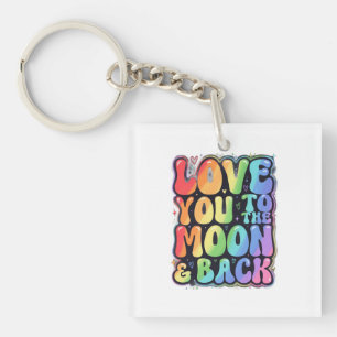 Radiant Rainbow Love Lettering Keychain