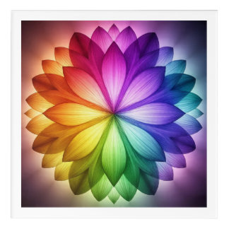 "Radiant Rainbow Mandala – Layered Chakra Art
