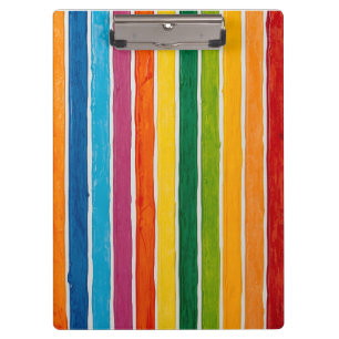 Radiant Rainbow Stripes  Clipboard