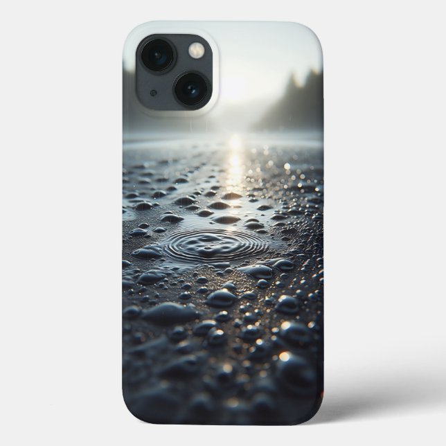 Radiant Raindrops at Sunrise Phone Case - Moody Mo (Back)
