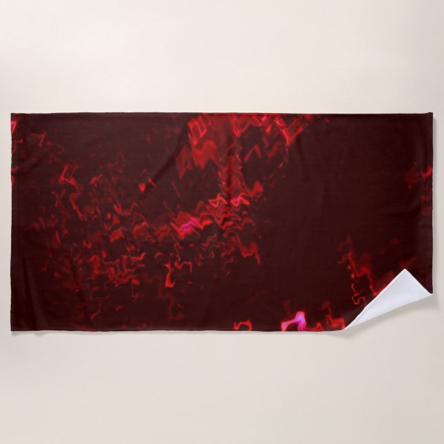 Radiant Red Beach Towel 70" x 35" (Front)