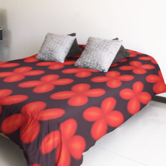 Radiant Red Glow Duvet Cover