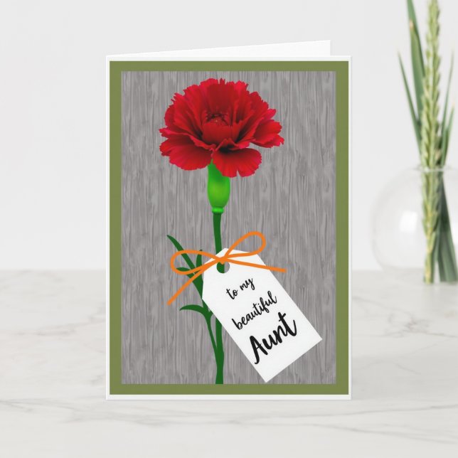 Radiant Red Mothers Day Card (Front)