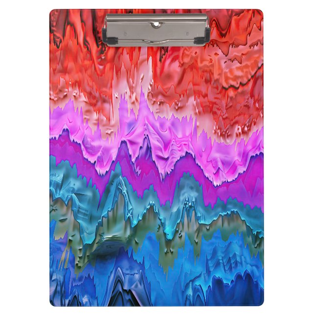 "Radiant Reflection" Colourful Abstract Art  Clipboard (Front)
