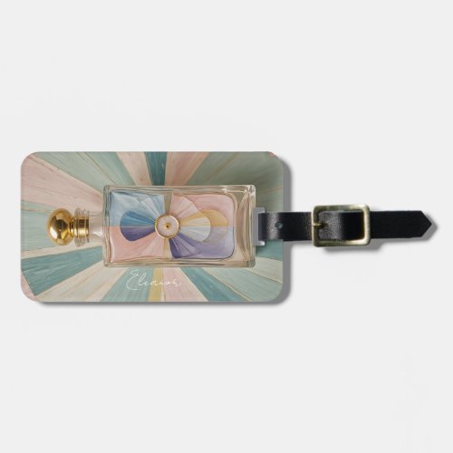 Radiant Reflections Pastel Glass Bottle Luggage Tag