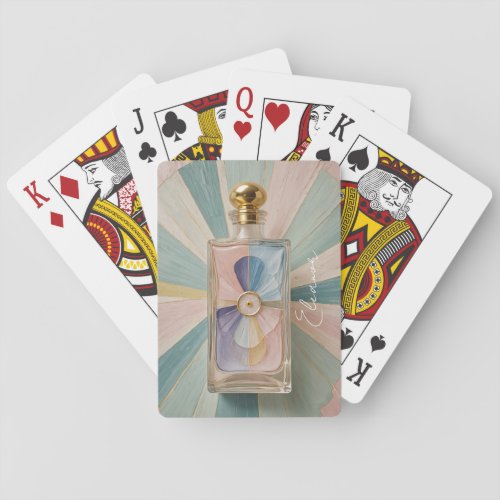 Radiant Reflections Pastel Glass Bottle Poker Cards