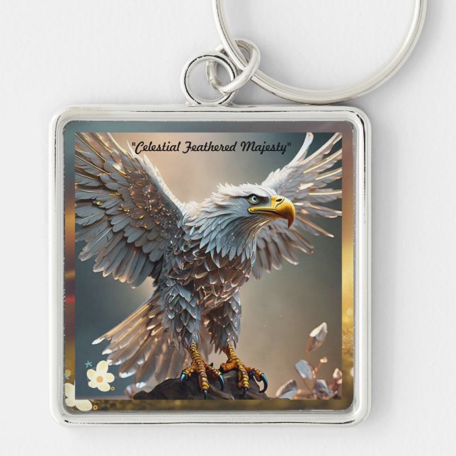 "Radiant Regal Eagle Design" Keychain (Front)