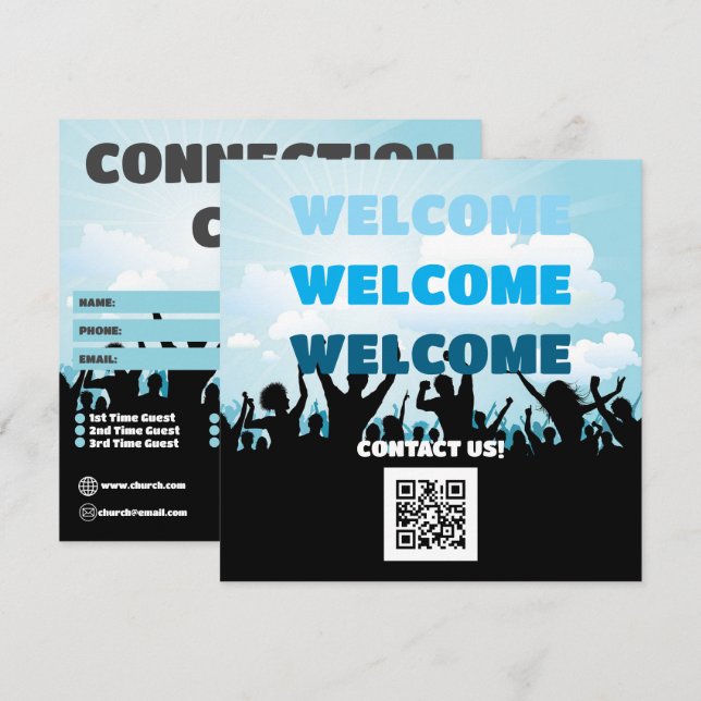 Radiant Rejoice Church Connection Card (Front/Back)
