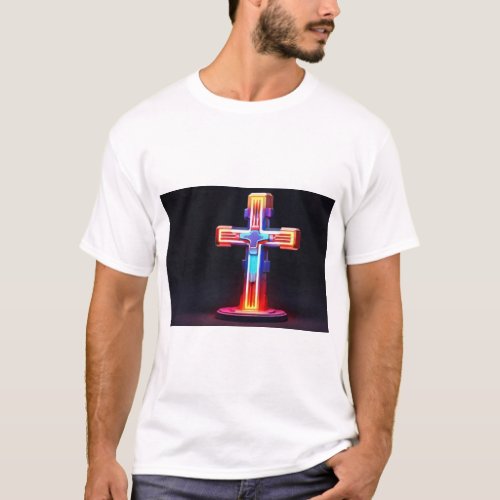 Radiant Reverence Cross of Colors and Light T_Shirt