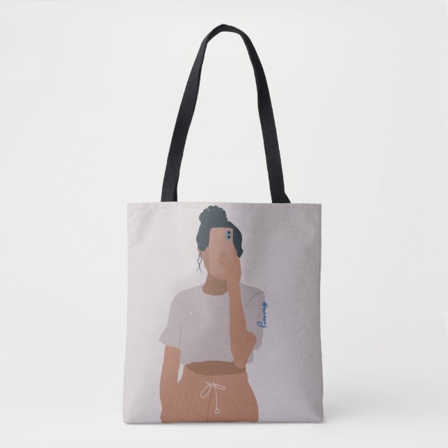 "Radiant Reverie: bag Adorned with Stunning Print" (Front)