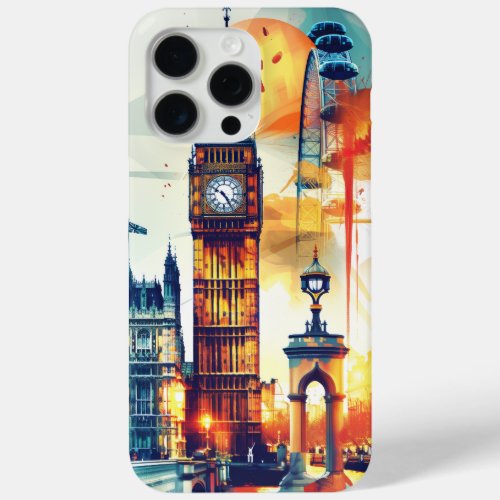 Radiant Rhapsody Londons Big_Ben and London Eye iPhone 15 Pro Max Case