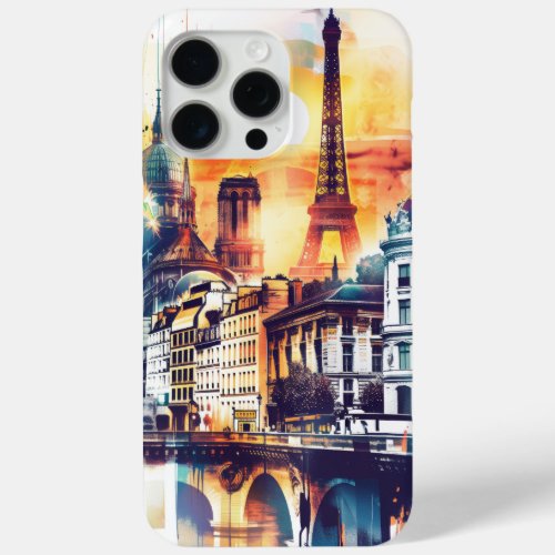 Radiant Rhapsody Paris Monuments  Eiffel Tower iPhone 15 Pro Max Case