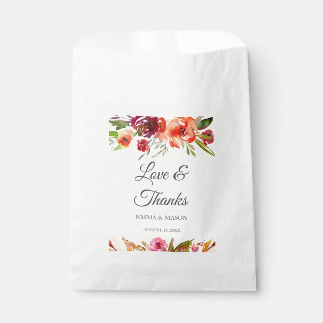 Radiant Romance Wedding Personalized Favor Bag (Front)