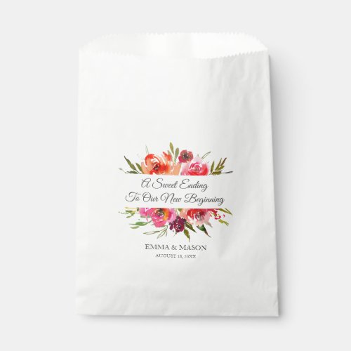Radiant Romance Wedding Personalized Favor Bag