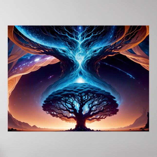 Radiant Roots: The Tree of Life Inspiring Artistic Poster (Front)