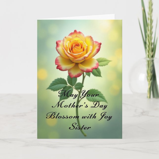 Radiant Rose Mothers Day Card (Front)