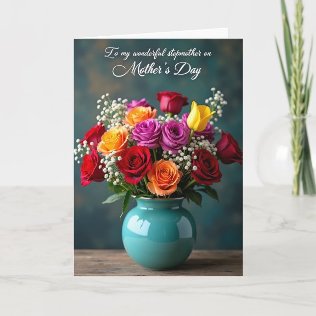Radiant Roses Mothers Day Art Card (Front)