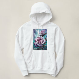 Radiant Roses: Perfectly Pink and Purple Petals Hoodie