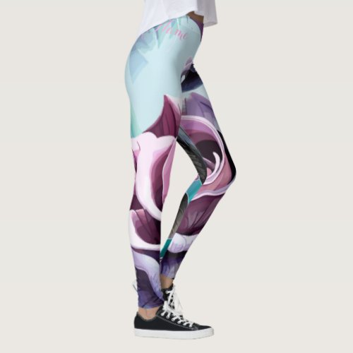 Radiant Roses Perfectly Pink and Purple Petals Leggings