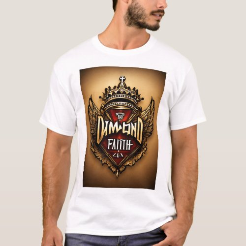 Radiant Royalty Diamond Crown Elegance T_Shirt