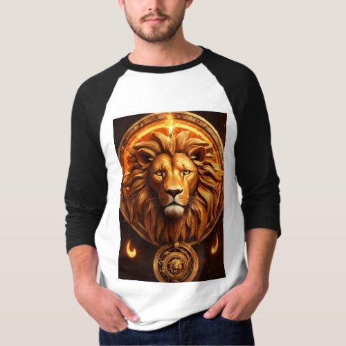 Radiant Royalty Embracing the Lions Roar T_Shirt