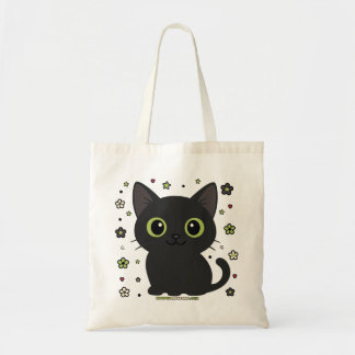 Radiant Rui Floral Cat Tote Bag