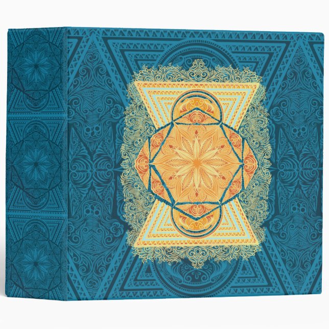 Radiant Sacred Geometry Mandala 3 Ring Binder (Front/Spine)