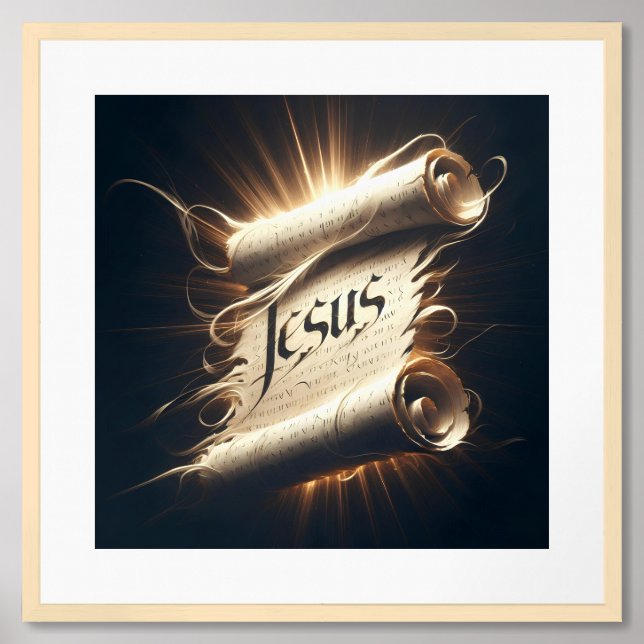 "Radiant Savior" Framed Art (Framed Front)