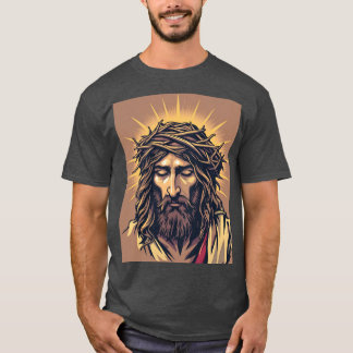 Radiant Savior: Jesus with Crown of Thorns Tee