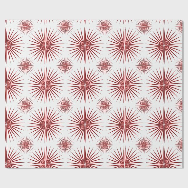  Radiant scintillating red starburst pattern Wrapping Paper (Flat)