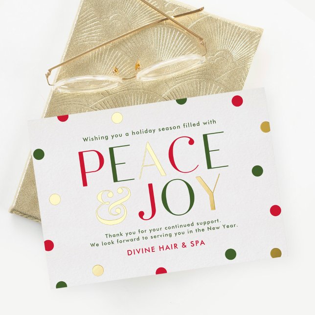 Radiant Season FOIL Business Holiday Card (Creator Uploaded)