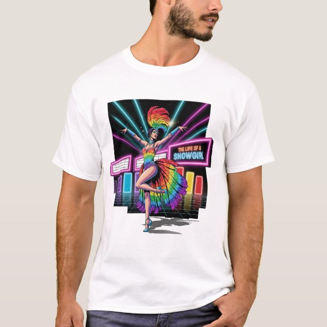 Radiant showgirl celebrates life in the spotlight  T-Shirt (Front)