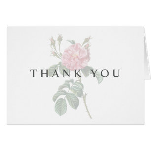 Radiant Single Rose Floral Thank You Cards